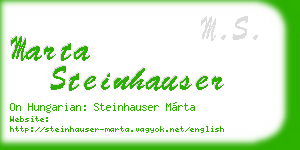 marta steinhauser business card